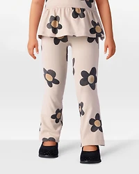 Toddler Girl Floral Cotton Flare Active Pants