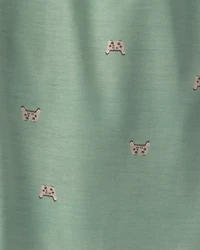 Boys 2-Pack Gaming Pajama Shorts - Green/Grey