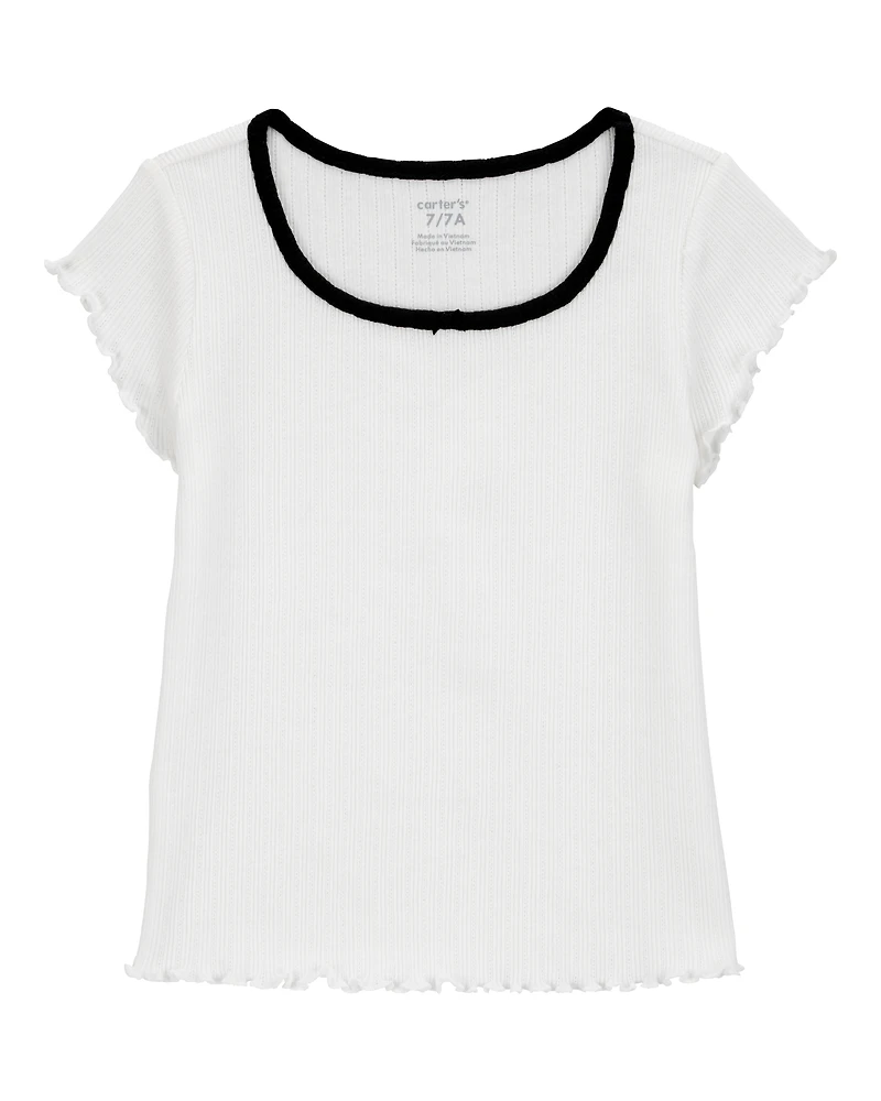 Kid Pointelle Baby Tee