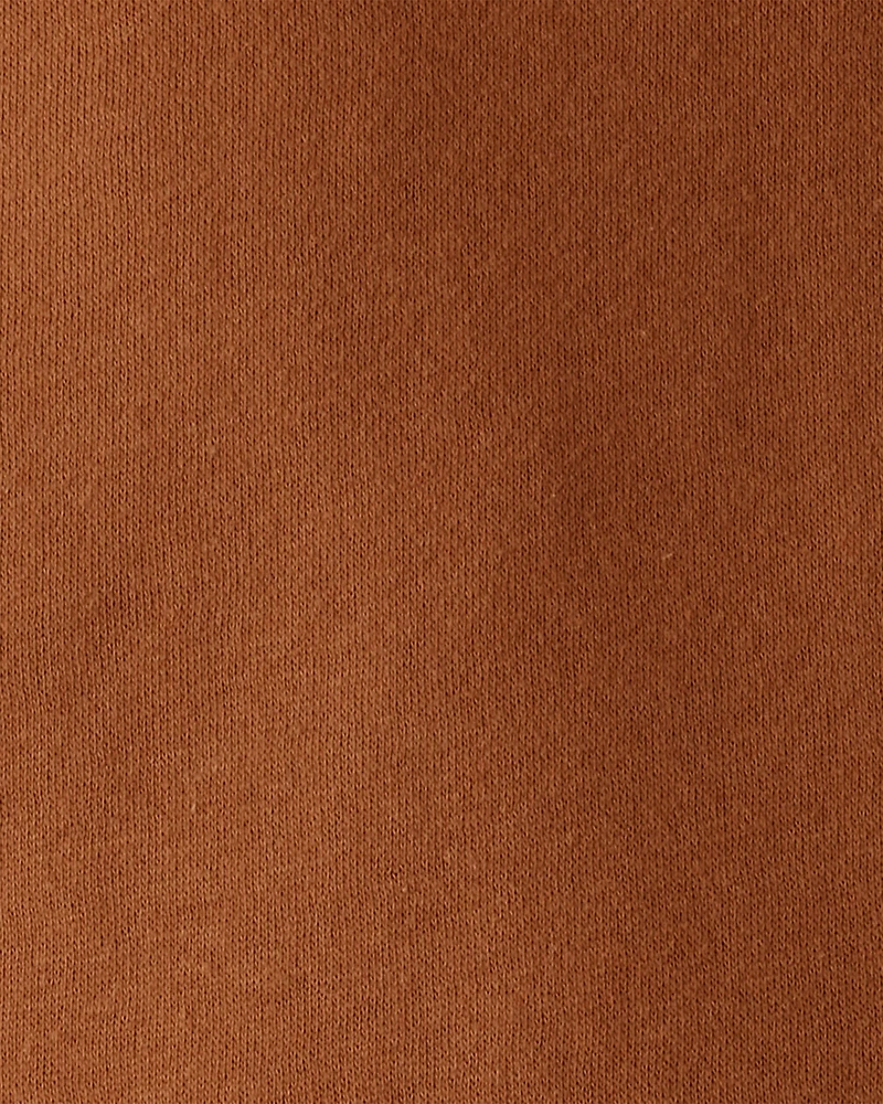 Toddler Boy Solid Fleece Long-Sleeve Hoodie - Brown