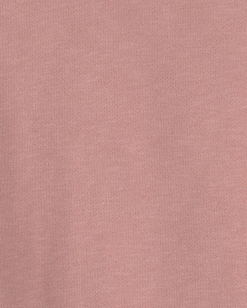 Girls 2-Piece Organic Cotton Pullover & Short Set Pink