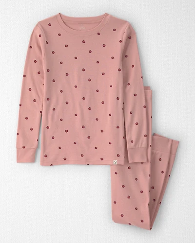 Girls 2-Piece Organic Cotton Pajamas Apples