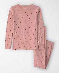 Girls 2-Piece Organic Cotton Pajamas Apples