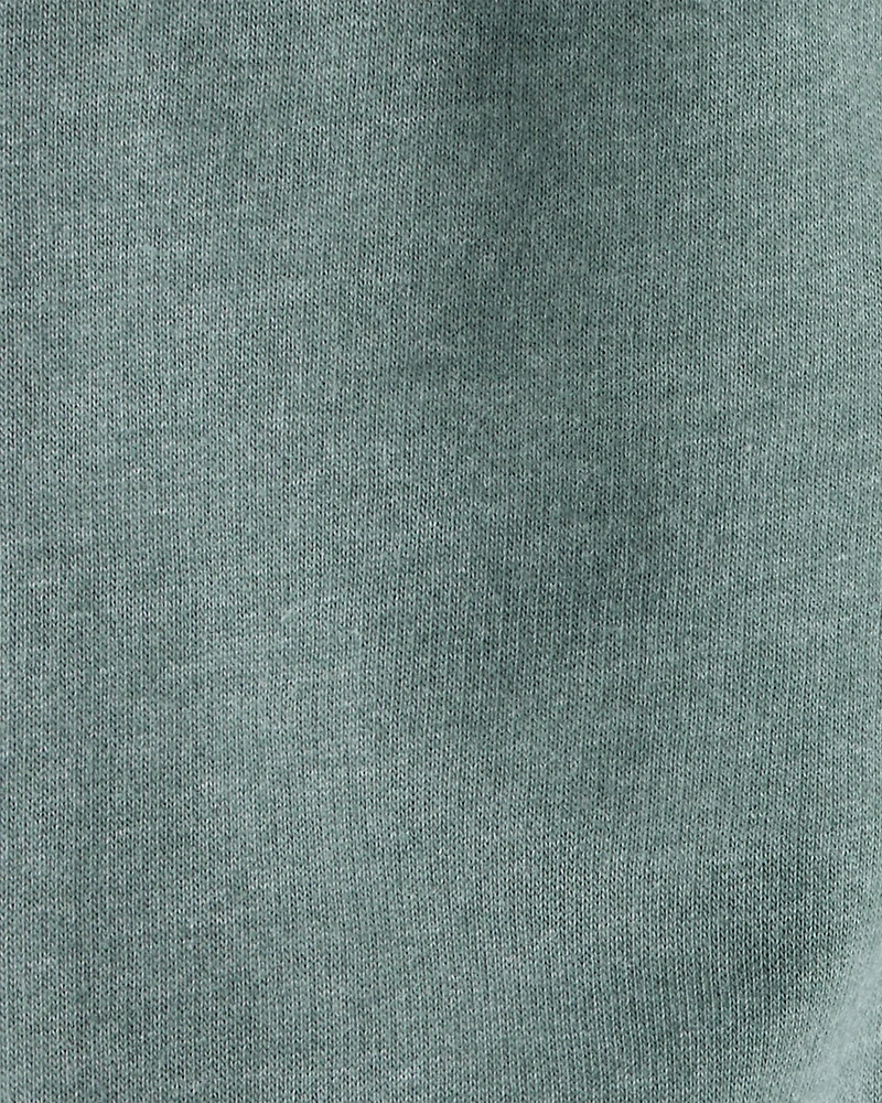 Baby Boy Solid Fleece Cotton Jogger - Green