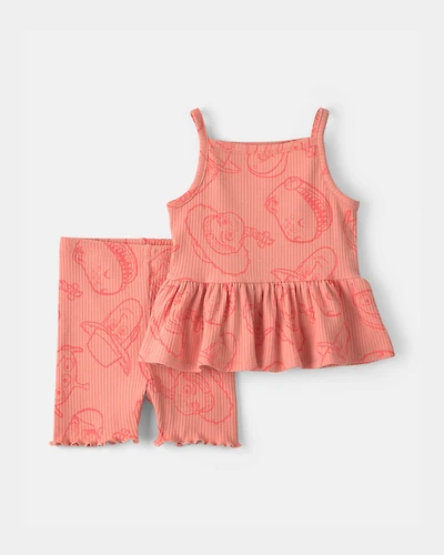 Toddler Girl 2-Piece Pixar© Toy Story Sleeveless Top & Short Set - Orange