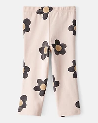 Baby Girl Floral Cotton Flare Active Pants