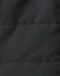 Baby Boy 3-Piece Quilted Vest Outfit Set - Grey/Black