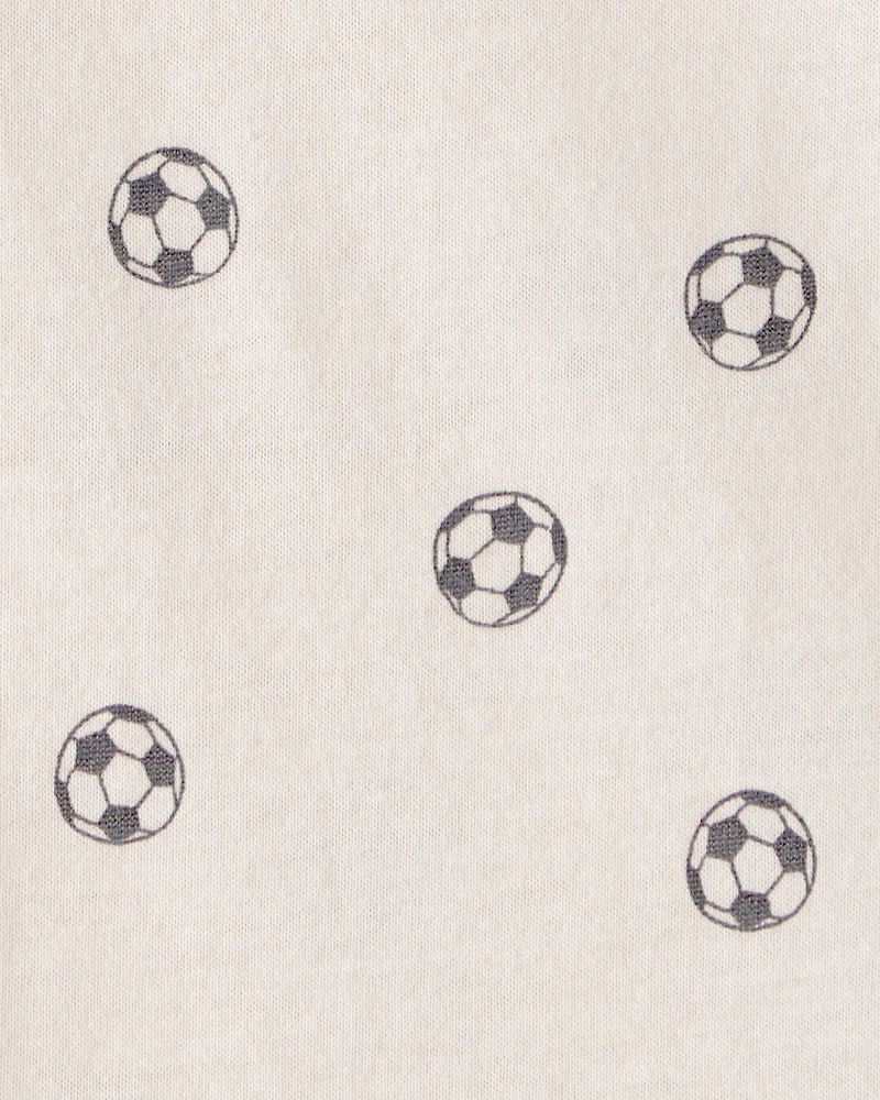 Baby Soccer Graphic Bodysuit - Ivory