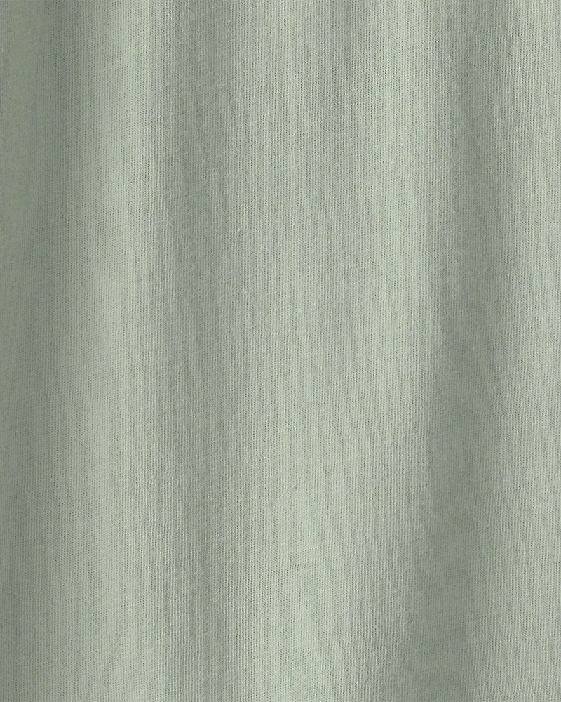 Boys Solid Henley T-Shirt - Green