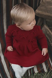 Baby Girl Organic Cotton Sweater Knit Dress