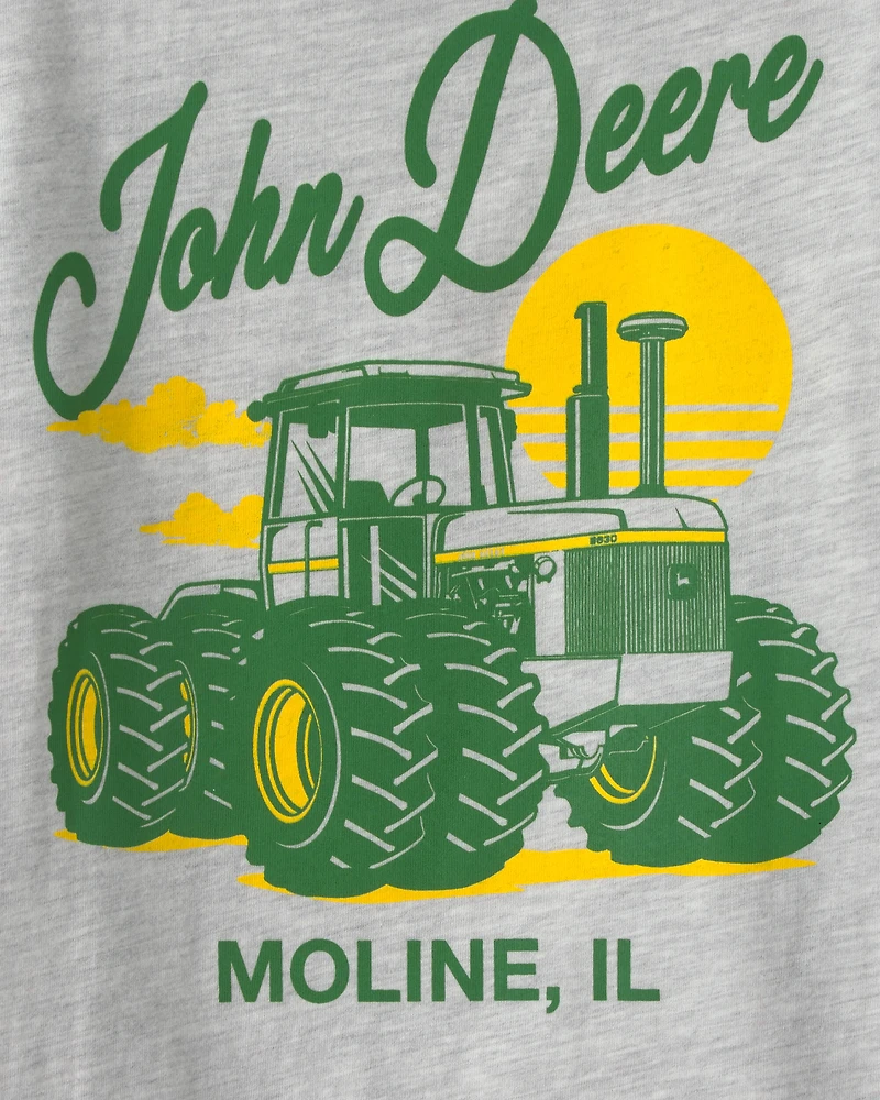 Boys Toddler Boy John Deere Tractor Graphic Tee - Grey