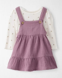 Baby Girl 2-Piece Organic Cotton Jumper Set