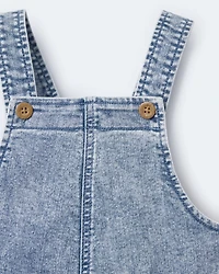 Toddler Avenue Wash Denim Overalls - Blue