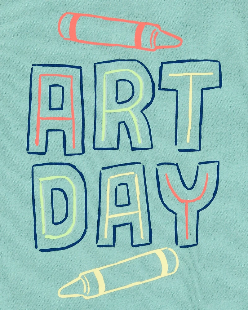 Toddler Boy Art Day Short-Sleeve Graphic Tee - Teal