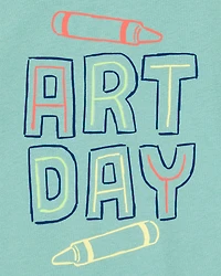 Toddler Boy Art Day Short-Sleeve Graphic Tee - Teal