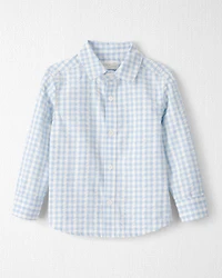 Toddler Boy Gingham Button-Front Shirt Made with Organic Cotton