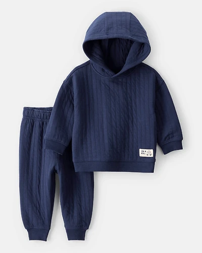 Baby Boy 2-Piece Hooded Tee & Pant Set - Navy