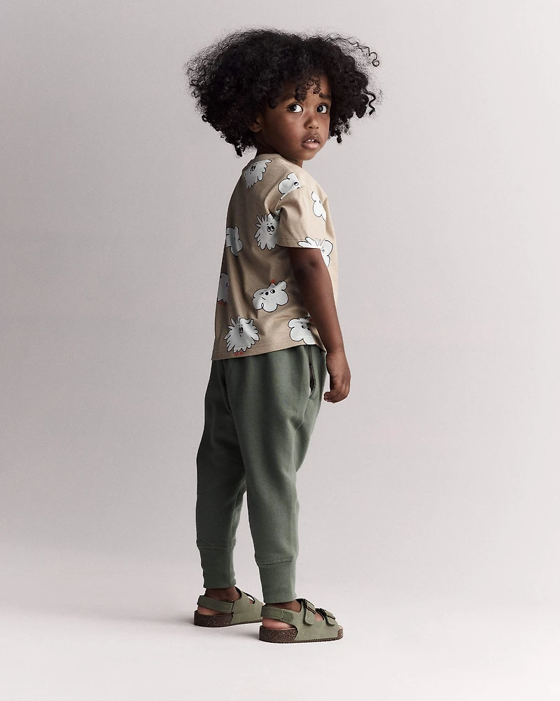 Toddler Squish Character Relaxed Graphic Tee - Khaki