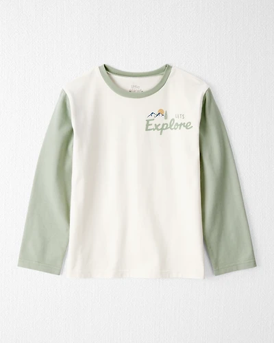 Kid Organic Cotton Let's Explore Long-Sleeve Tee