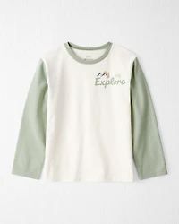 Kid Organic Cotton Let's Explore Long-Sleeve Tee