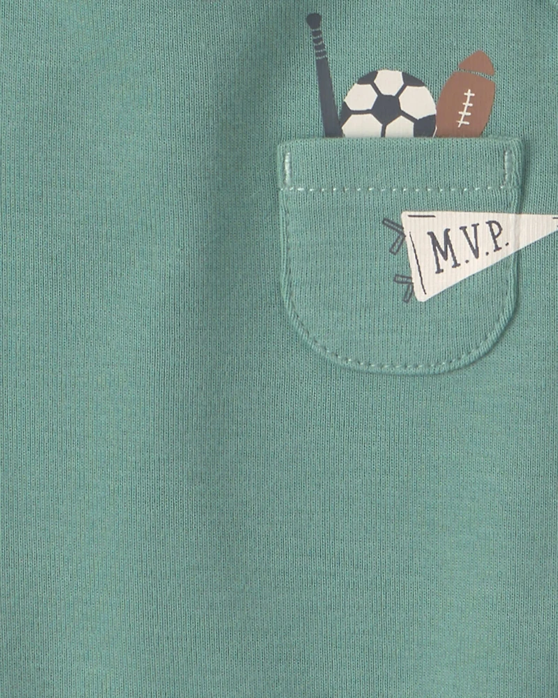 Baby Boy 7-Pack Sports Short-Sleeve Bodysuits