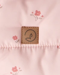 Baby Girl 1-Piece Snowsuit Made with Recycle Materials Blush Petals Print