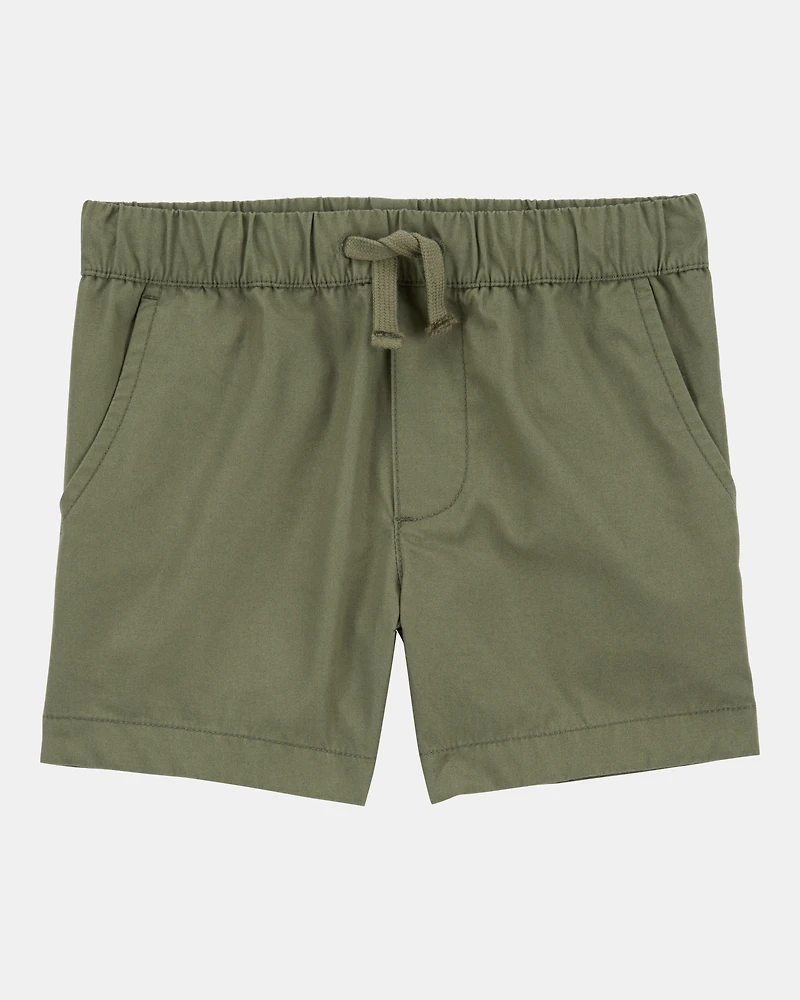 Baby Pull-On Poplin Shorts - Green
