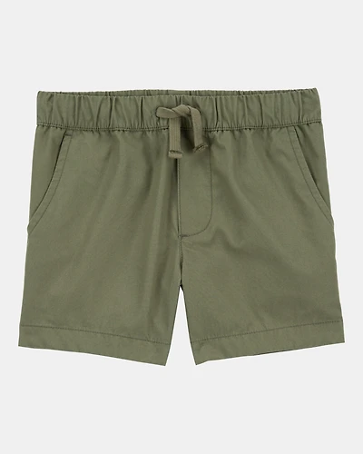 Baby Pull-On Poplin Shorts - Green