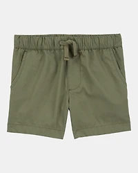 Baby Pull-On Poplin Shorts - Green