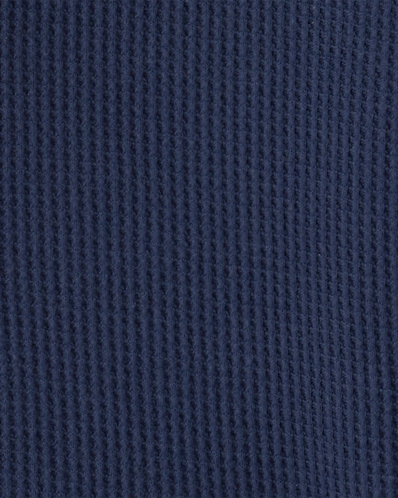 Boys Waffle Knit Hooded Jacket Made with Organic Cotton