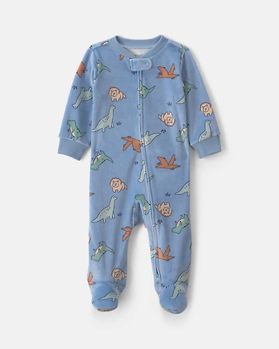 Baby Boy Dinosaur 2-Way Zip Sleeper - Blue