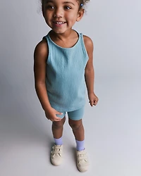 Toddler Girl Brooklyn Bike Shorts - Pale Blue