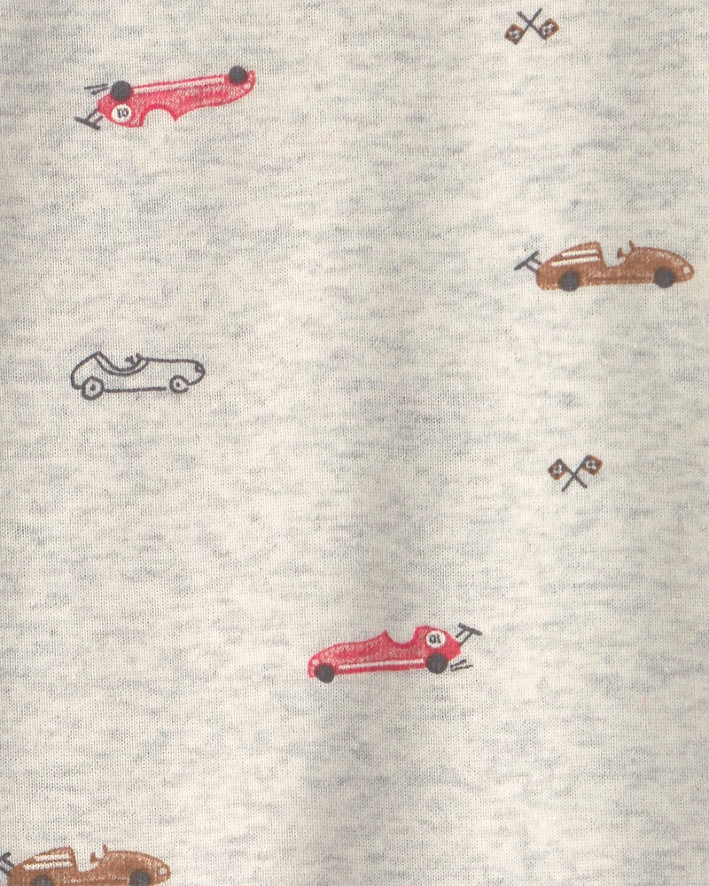 Baby Boy 3-Piece Race Car Bodysuit & Pant Set - Grey/Red