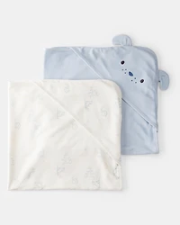 Baby Boy 2-Pack Hooded Towels