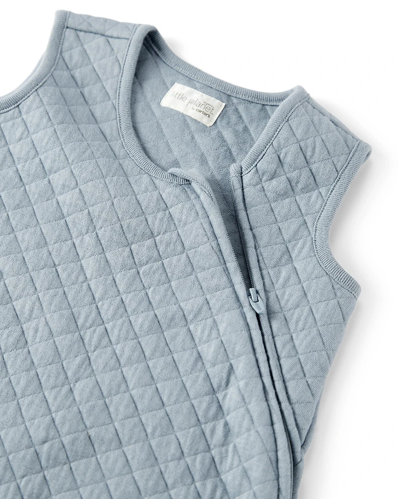 Baby Double Knit Zip Wearable Blanket Blue Creek