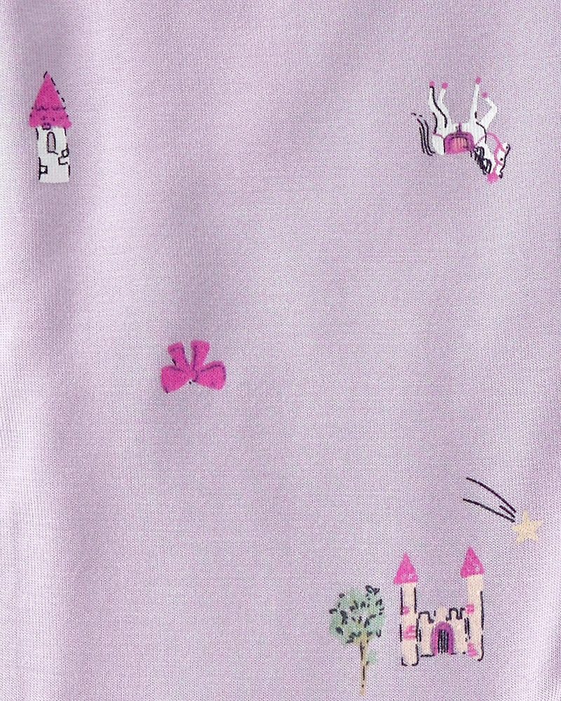 Baby Girl Fairytale PurelySoft 2-Way Zip 1-Piece Pyjama - Purple