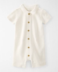 Baby Organic Cotton Crotchet Knit Romper