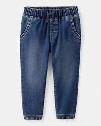 Toddler 2-Piece Acorn Button-Down Shirt & Pull-On Denim Pant Set