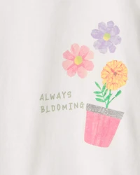 Toddler Girl Floral Fruit Graphic Tee - White