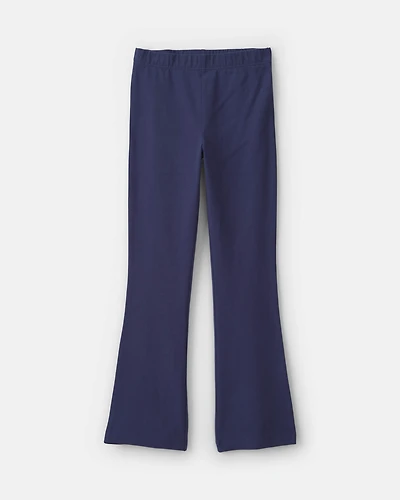 Girls Pull-On Stretch Flare Leggings - Navy Blue