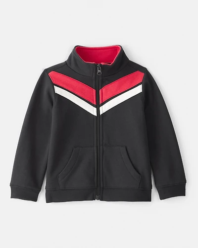 Toddler Boy Zip-Up Jacket - Black