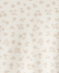 Toddler Girl Floral Print French Terry Long-Sleeve Pullover Sweatshirt - Ivory