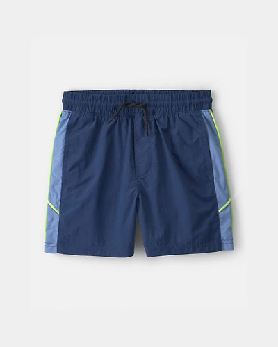 Boys Colourblock Active Shorts - Blue