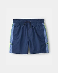 Boys Colourblock Active Shorts - Blue
