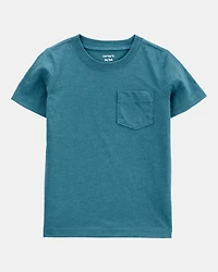 Toddler Boy Solid Short-Sleeve Pocket Tee - Teal