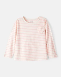 Toddler Girl Striped Long-Sleeve Top - Pink