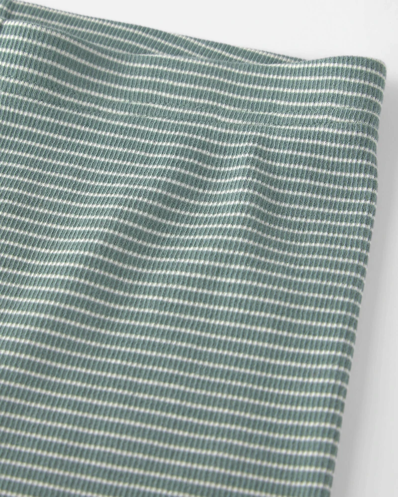 Kids 2-Piece Organic Cotton Ribbed Pajamas