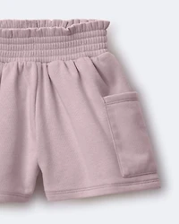 Toddler Girl Swing Short with Pockets - Rose
