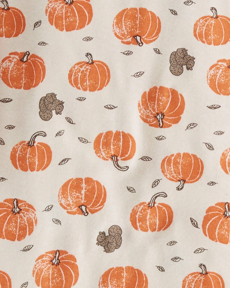 Kids 2-Piece Organic Cotton Pajamas Harvest Pumpkins