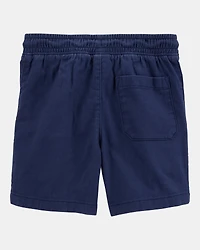 Boys Pull-On Twill Shorts - Navy